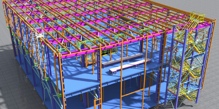 BIM management seen via a BIM model illustration