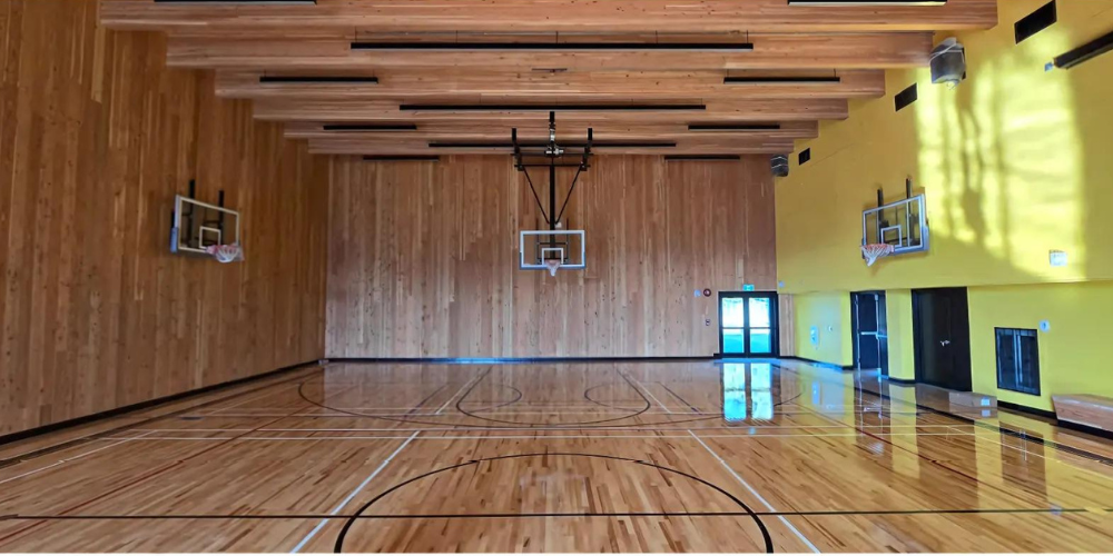 Photo of completed gymnasium project.