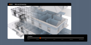 Image of a 4D BIM model from a computer screen