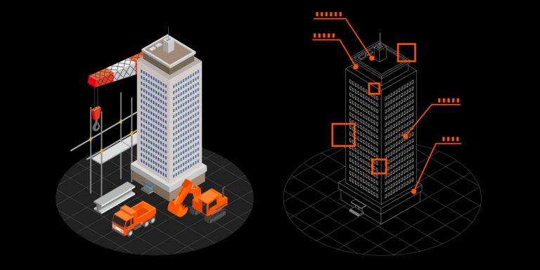 2 illustrations of BIM models